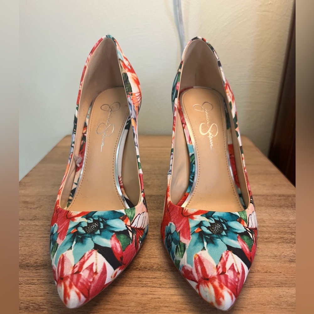 Jessica Simpson Floral Pump Heel